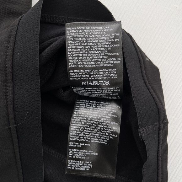 The North Face Fleece Crewneck Black Tekware Size Small Hiking Running Winter - Picture 8 of 12